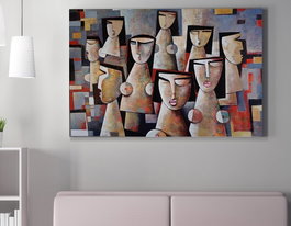 Wallity WY325 Lienzo Decorativo Multicolor 50 x 70 cm